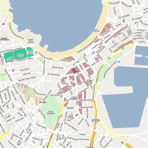 La Coruna Map - Spain