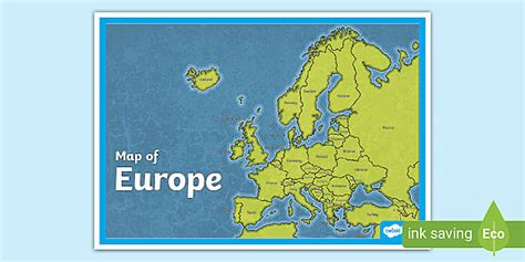 Poster of Europe | Twinkl Learning Resources (teacher made)