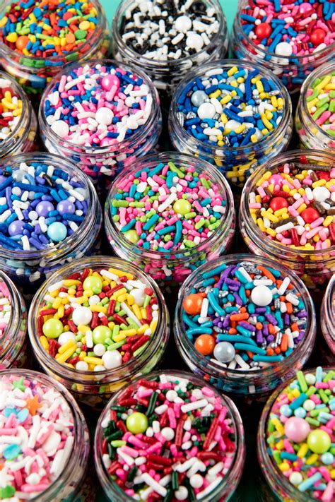 Over 100 assorted sprinkle mixes! Warning, you just may get lost in the happiness. | Sprinkles ...