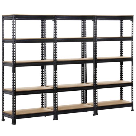 5-Tier Metal Adjustable Garage Storage Rack - 3 Pack - dealepic