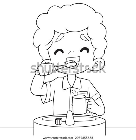 Brushing Teeth Clip Art Black And White