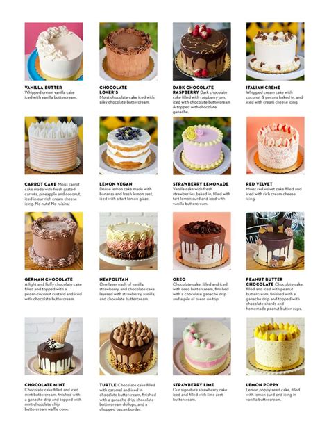 Cake Flavors | 2Tarts Bakery | Types of cake flavors, Cake flavors list, Bakery cakes