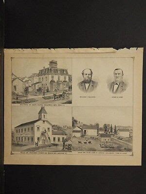 New York, Chautauqua County Map, 1881 Engravings, Gerry, Brocton, Ripley J1#62 | eBay