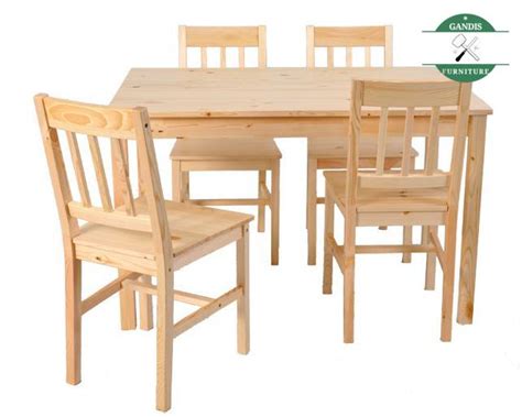 meja makan minimalis kayu pinus | Furniture Kayu Pinus 2022 - Gandis Furniture Jepara