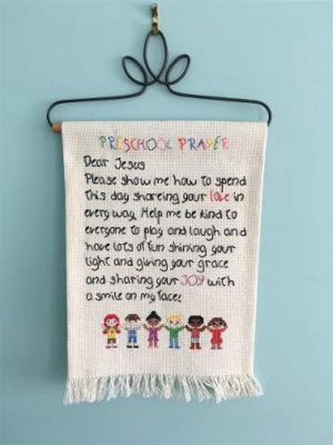 Preschool Prayer X stitch chart | Etsy