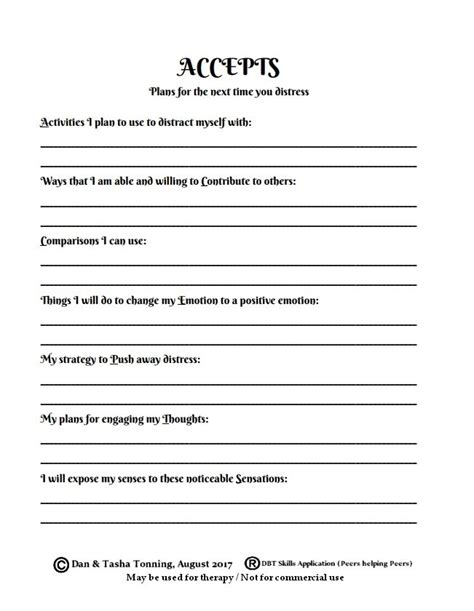 Marsha Linehan DBT Worksheets | DBT Worksheets