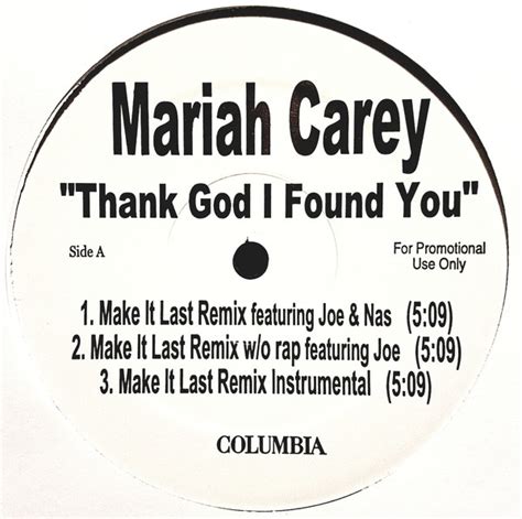 Mariah Carey - Thank God I Found You (Remixes) (2000, Vinyl) | Discogs