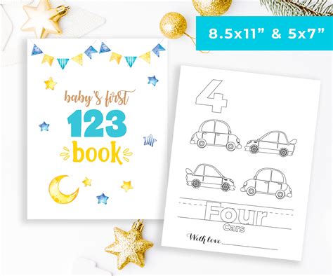 Baby's First Numbers Coloring Book Baby Shower Coloring - Etsy