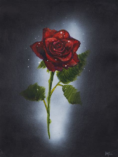 ArtStation - Rose Acrylic Painting