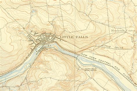 Little Falls Map of Little Falls New York Topographic Print | Etsy