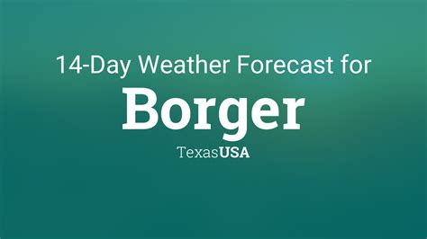 Borger, Texas, USA 14 day weather forecast