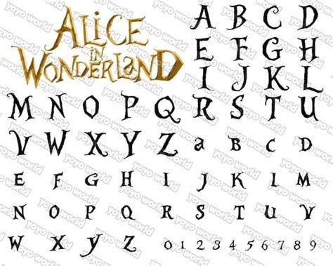 Alice font alice in wonderland font alice font alice in | Etsy