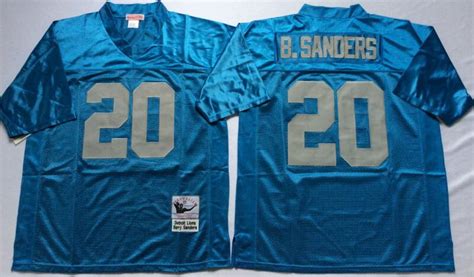 Detroit Lions #20 Barry Sanders White Throwback Jersey on sale,for ...