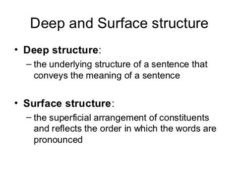 Transformational grammar