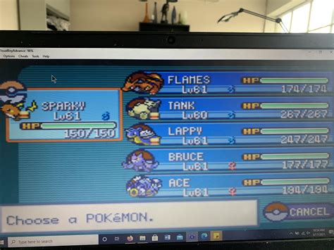 My team for the fire red elite four. First elite four of the genlocke ...