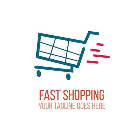 Free Vector | Fast shopping logo