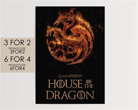 House of the Dragon Poster TV Movie Poster Art Film Print - Etsy