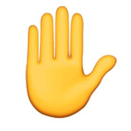 Raised Hand Emoji Clip Art