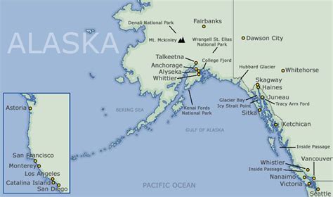 Alaska Cruise Ports Of Call Map