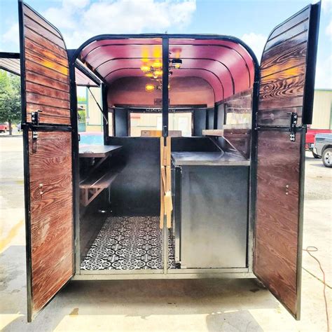 Horse trailer bar interior | Garage style, Horse trailer, Mobile coffee ...