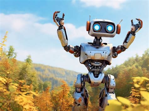 Rusty Robot Raising Hands Free Stock Photo - Public Domain Pictures