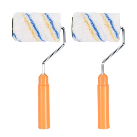 Paint Roller Brush 4" 10cm for Household Wall Painting Treatment with Plastic Handle 2pcs ...