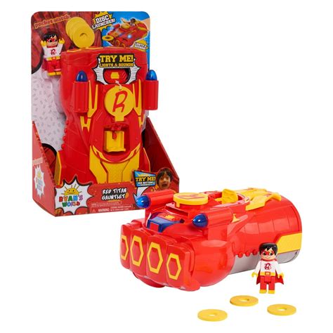 Ryan’s World Red Titan Lights and Sounds Gauntlet, Role Play, Ages 3 Up, by Just Play - Walmart ...