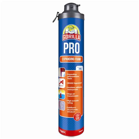 Gorilla Pro 750ml Click And Fix Expanding Foam | Bunnings Warehouse