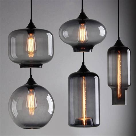 15 Collection of Industrial Glass Pendant Lights