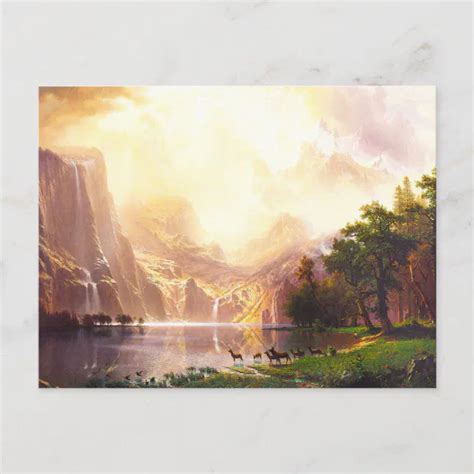 Albert Bierstadt Among the Sierra Nevada Postcard | Zazzle