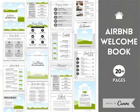 Airbnb Welcome Book Template Editable Canva Welcome Guide - Etsy | Book template, Airbnb, Budget ...
