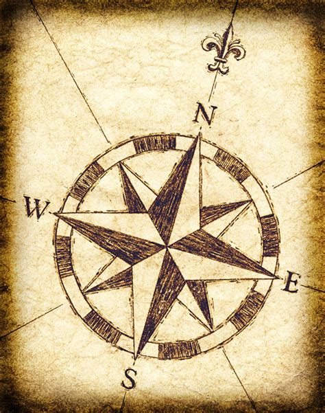 Compass Rose Artwork 11 X 14, Old Maps, Treasure Maps, Compass, Sailing ...