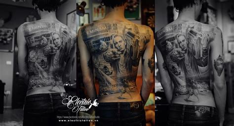 Eminem, Slim Shady tattoo full back Eminem Tattoo, Slim Shady, Electric ...