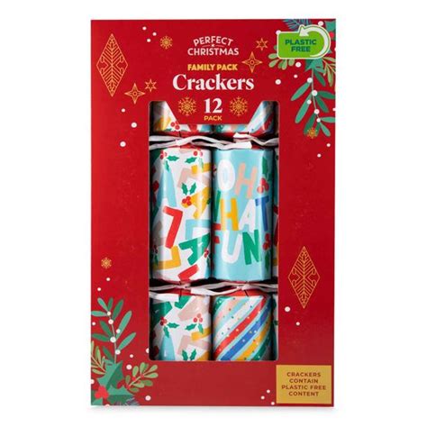 Multicoloured Christmas Crackers 12 Pack Perfect Christmas | ALDI.IE