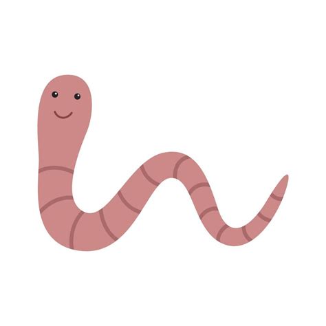 Cartoon Worm illustration 18834557 Vector Art at Vecteezy