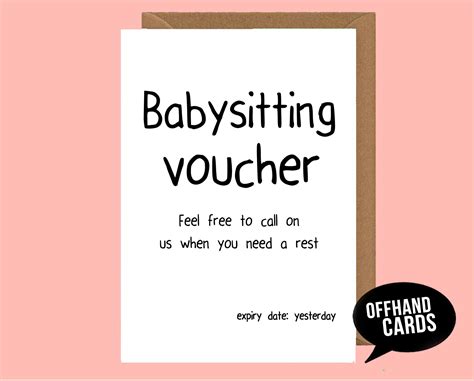 Printable Funny Babysitting Coupons