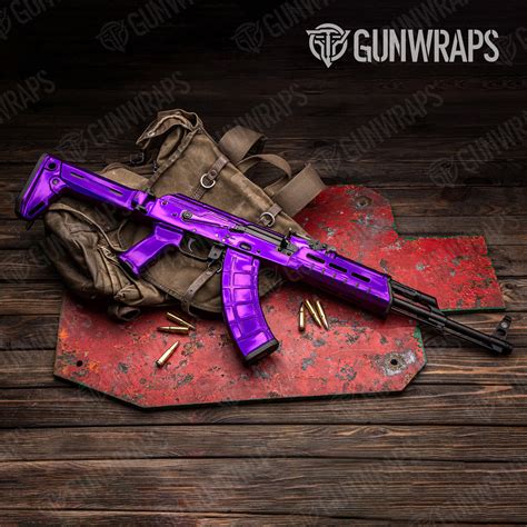 Purple Chrome Gun Skin Vinyl Wrap for AK 47 – GunWraps.com