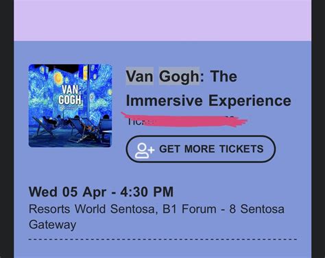 Van Gogh Immersive Experience, Tickets & Vouchers, Local Attractions & Transport on Carousell