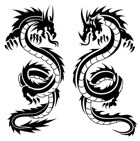 dragon image | Black dragon tattoo, Dragon tattoo vector, Asian dragon tattoo