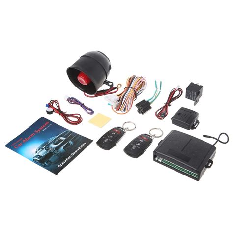 1 Way Car Anti theft Vehicle Security Alarm Protection System + 2 Remote Control-in Burglar ...