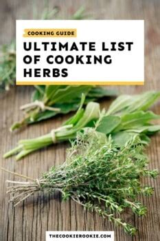 Ultimate List of Cooking Herbs for Your Kitchen - The Cookie Rookie®