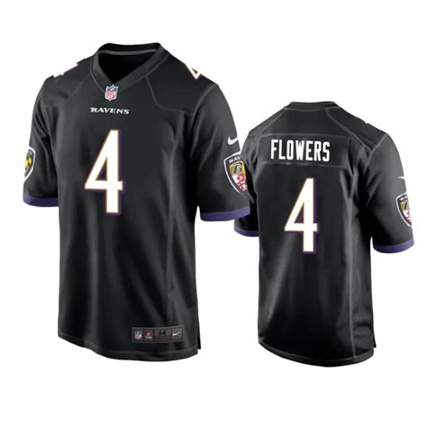 Baltimore Ravens Zay Flowers Black 2023 NFL Draft Game Jersey ...