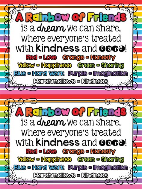 Keepin' It Kool In KinderLand: A Rainbow of Friends! + Freebie!