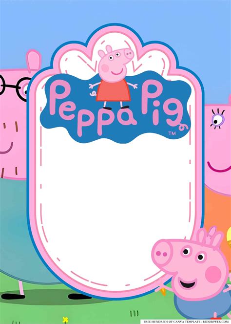 Download Image of FREE-Peppa Pig-Canva-Templates (14) | Beeshower