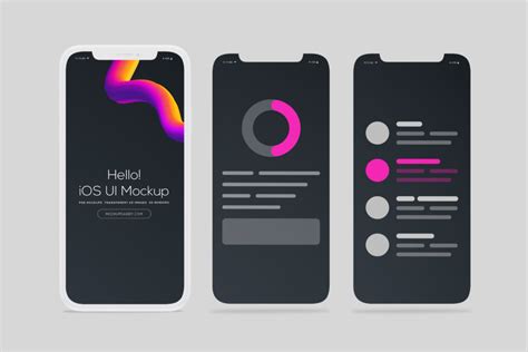 iOS UI Design Mockup - Mockup Daddy