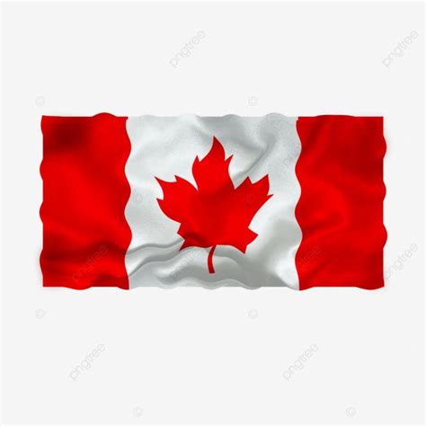 Canada Flag Clipart Hd PNG, Canada Flag Realistic Shining Fabric Free ...