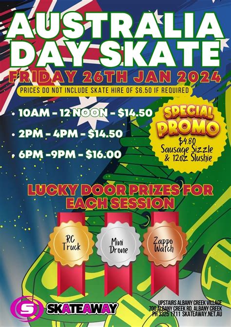 School Holiday Session Times - Skateaway Family Skate Centre, Albany Creek