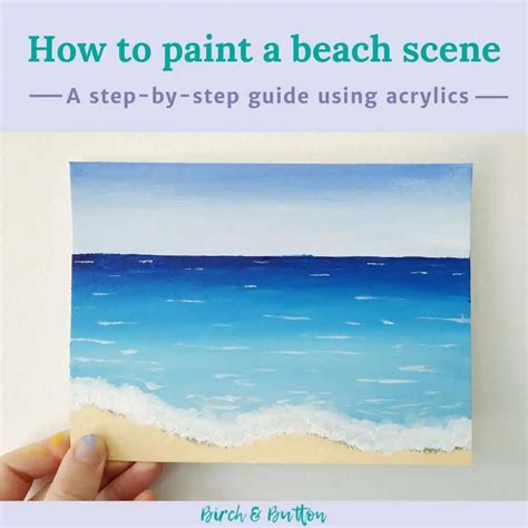 How To Paint An Easy Beach Scene With Acrylic Paint [with video]