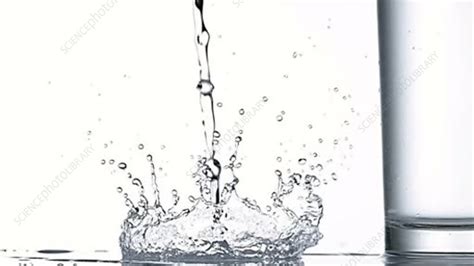 Water spilling, slow motion - Stock Video Clip - K007/0633 - Science Photo Library