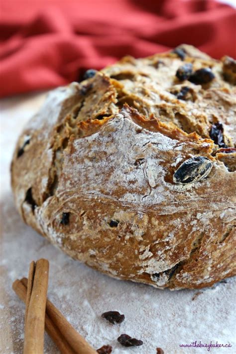 Easy No Knead Cinnamon Raisin Artisan Bread | Recipe | Artisan bread ...